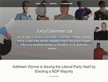 Tablet Screenshot of joeycoleman.ca